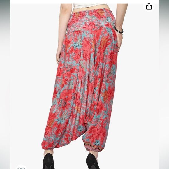 Harem Pants Womens OS Hippie Yoga Handmade Lounge Pants Romper Jumpsuit B3 - Picture 8 of 8